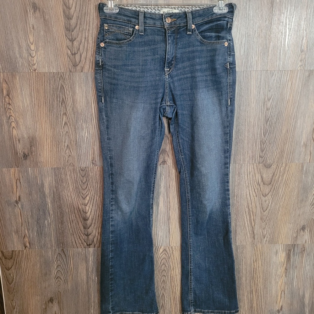 Ariat High Rise Fernanda Bootcut Jeans Sz 28R x 32 Arkansas Wash Western Cowgirl